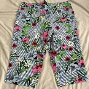 Zac & Rachel Bermuda Capris  stripped shorts size 22w